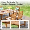 Captiva Designs 9pc Acacia Wood Patio Furniture Set with Expandable Table & Cushioned Chairs - 3 of 4