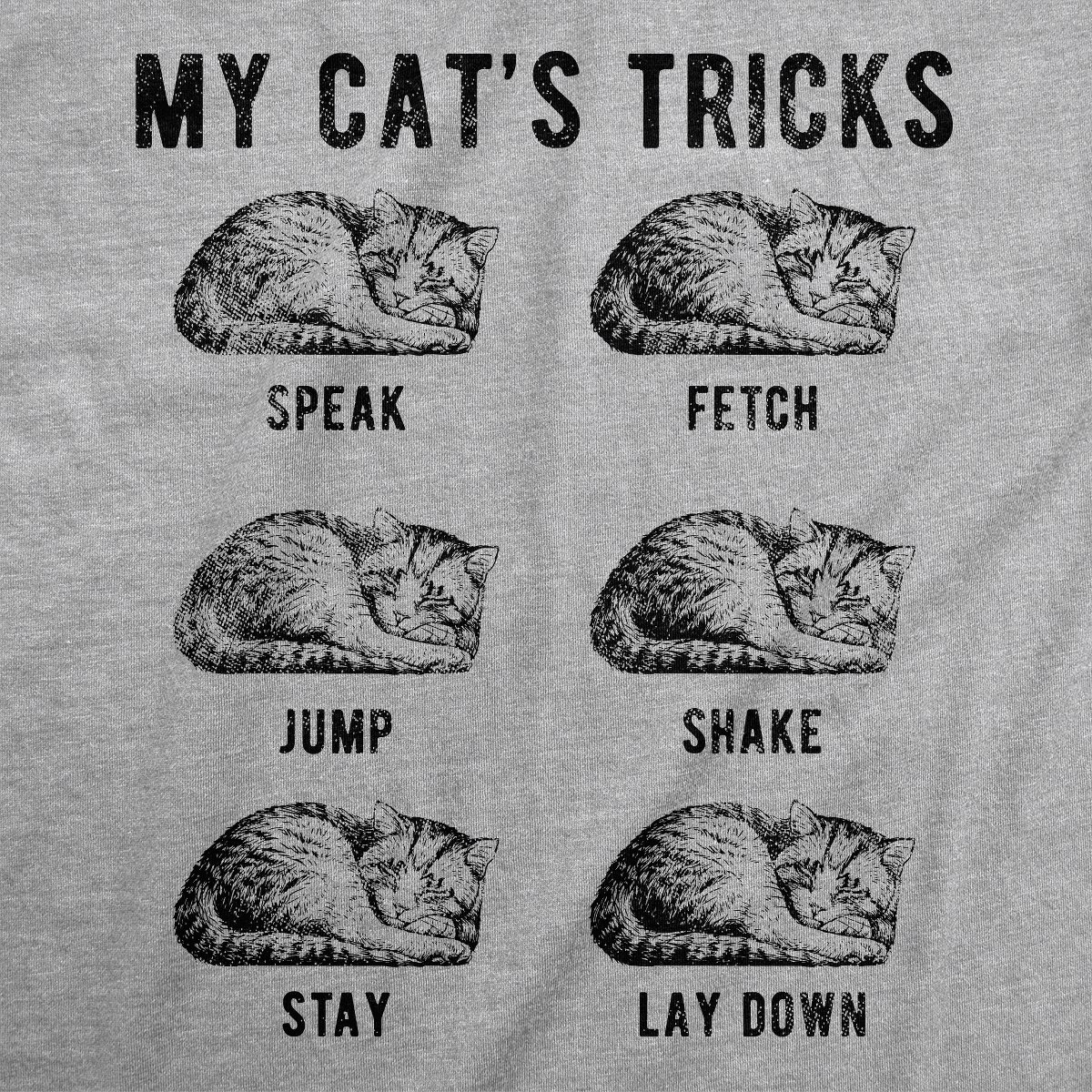 Мужские футболки Crazy Dog T-Shirts, Inc. Mens Funny T Shirts My Cats Tricks Sarcastic Kitten Graphic Novelty Tee for Men - Crazy Dog Men's T Shirt For Cat Lovers Light Grey XL — фото 2