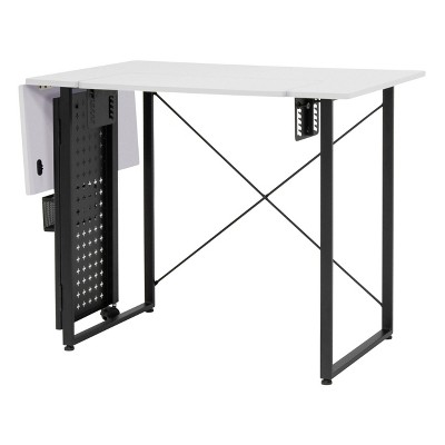 Graphite Black Pivot Sewing Table with Swingout Storage Panel