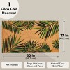 Juvale Tropical Theme Welcome Mat for Outdoor Entrance, Coconut Fiber Palm Leaf Plant Doormat for Front Porch, Patio - 4 of 4
