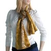 Slickblue Gold Boa Print Silk Scarf for Women, Lightweight & Soft, Fashion Accessory for All Occasions, 2 Sizes - 3 of 3