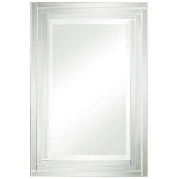 Uttermost Vedi Stepped Glass 24 3/4" x 36 3/4" Rectangular Wall Mirror
