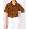 LA LEELA Women's Summer Casual Hawaiian Blouse Shirt Solid Blouses Short Sleeve Button Up Dress Tops Tee Shirts Tank Top Women - 4 of 4