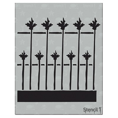 Stencil1 Fence Iron - Stencil 8.5" x 11"