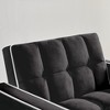 TIRAMISUBEST Modern Black Convertible Sofa Bed,Foldable Recliner Chair to Single Bed, Space-Saving Sleeper for Small Spaces - 4 of 4