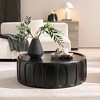 Gulches Matte Black 35.43'' Round Center Coffee Table for Living Room - 2 of 4