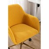 Anybear Adjustable Height 360 Revolving Home Office Chair With Gold Metal Legs And Universal Wheel - 2 of 4