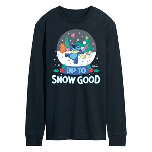 Men's - Lilo and Stitch - Up To Snow Good Long Sleeve Graphic T-Shirt - 1 of 3