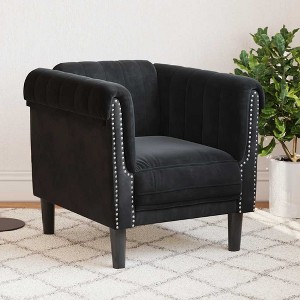vidaXL Sofa Chair Black Velvet - 1 of 4