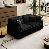 MAYEERTY Modular L-Shaped Deep Seat Sectional Sofa with 4 Pillows for Living Room (Black) - 3 of 4