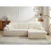 109'' Modern Boneless Sofa Couch, Corduroy Modular Sectional Sofa With L-Shape Chaise, No Assembly Required - 2 of 4