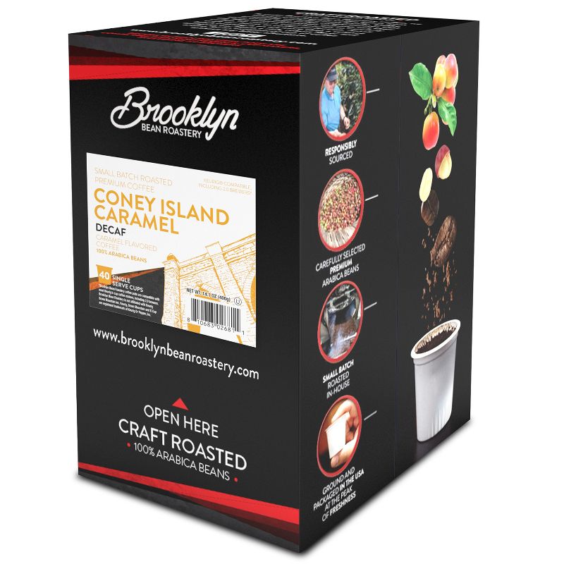 Brooklyn Bean Decaf Coney Island Caramel Coffee Pods, 3 of 7