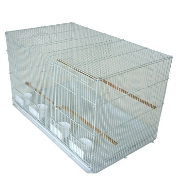 YML Medium Breeding Cage with Divider 30 x 18 x 18 White