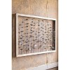 Wall Hanging - Wood Framed 26"H, Metal Leaves, Distressed Gray Pressed Metal by Kalalou - 2 of 3