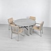 Mshliw 6-Piece Outdoor Dining Set with Acacia Wood Table - 3 of 4