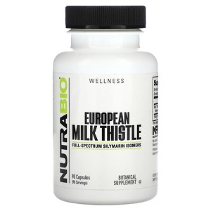 NutraBio European Milk Thistle, 90 Capsules (241 mg per Capsule) - 1 of 2