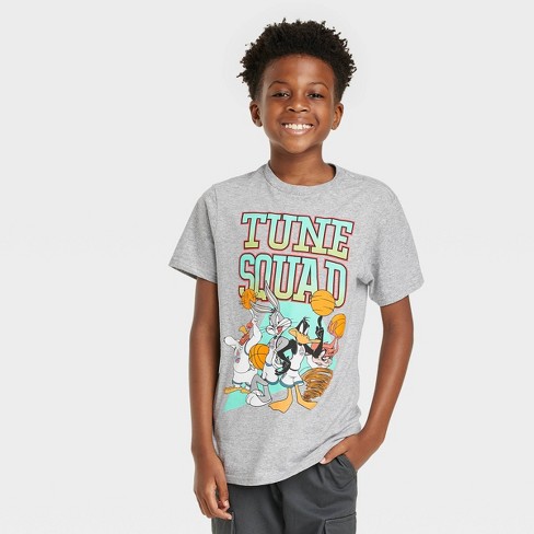 Boys' Space Jam Tune Squad Short Sleeve Graphic T-shirt - Heather Gray ...