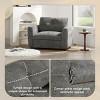 42" Tufted Chenille Single Sofa,Wide Seat Armchair with USB & Type-C Charger and High-Density Foam for Living Room Apartment-Baofuwish - 2 of 4