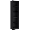 HomeRoots Set of Two Black Wood Multi Tier Bookcases - 4 of 4