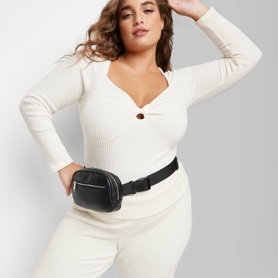 Women's Shine Knit Tank Bodysuit - Wild Fable™ Off-white M : Target