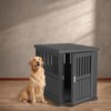 Bencmate Pet Crates and Houses Slanted Roof Dog Crate Lockable Gate Optimal Airflow Easy Setup for Living Room Patio, Blue, 29.65"*21.34"*25.28" - 4 of 4