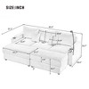 2/4/5/6 pcs Sectional Sofa Couch, Storage Sofa Chair with Movable Ottoman, USB Ports, Cup Holders, Phone Holder -ModernLuxe - 3 of 4