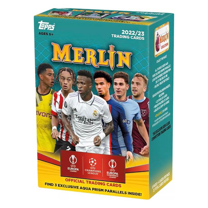 Topps Merlin UEFA Club 2022/23 Competitions Box | 8 Packs, 1 of 2