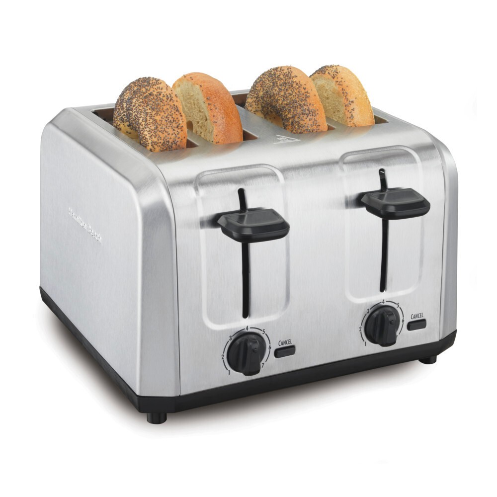 Hamilton Beach Brushed Stainless Steel 4 Slice Toaster with Extra - Wide Slots 24910G