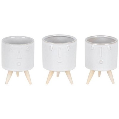 Melrose Porcelain Face Planter (Set of 3)