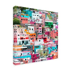 Trademark Fine Art -Philippe Hugonnard 'Viva Mexico 3 Guanajuato Colorful Cityscape IV' Canvas Art - 1 of 3