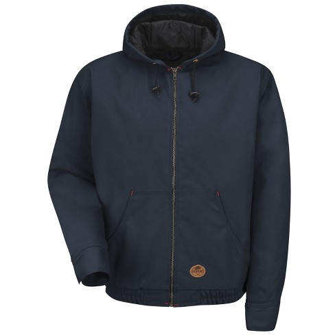 Red Kap Blended Duck Zip-front Hooded Jacket, Navy Duck - Xx Large : Target