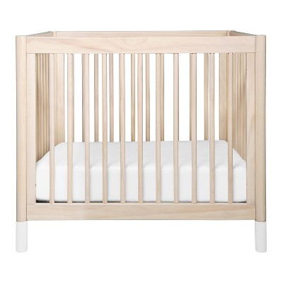 Washed Natural Pine 4-in-1 Convertible Mini Crib