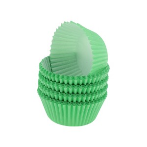 Unique Bargains Solid Color Disposable Baking Cups Greaseproof Paper 1.97"x1.18" 100 Pcs - 1 of 4