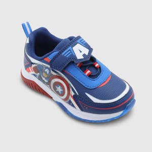 Toddler Disney Captain America Athletic Sneakers - Blue - 1 of 4