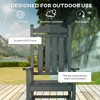 2PCs Outdoor Rocking Chair with Armrests, Fade-Resistant Waterproof HDPE for Indoor & Outdoor - 4 of 4