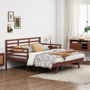 CSBDHome Solid Wood Daybed With Pop-Up Trundle - 1 of 4