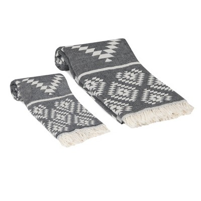 Olive & Linen Aztec Turkish Towel Set