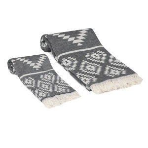Olive & Linen Aztec Turkish Towel Set - 1 of 4