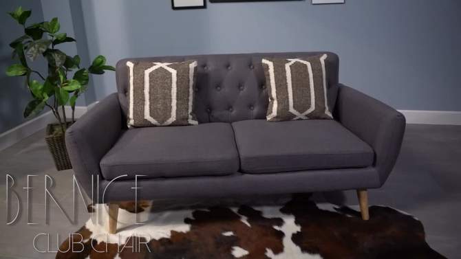 Bernice Petite Mid Century Modern Tufted Sofa - Christopher Knight Home, 2 of 11, play video