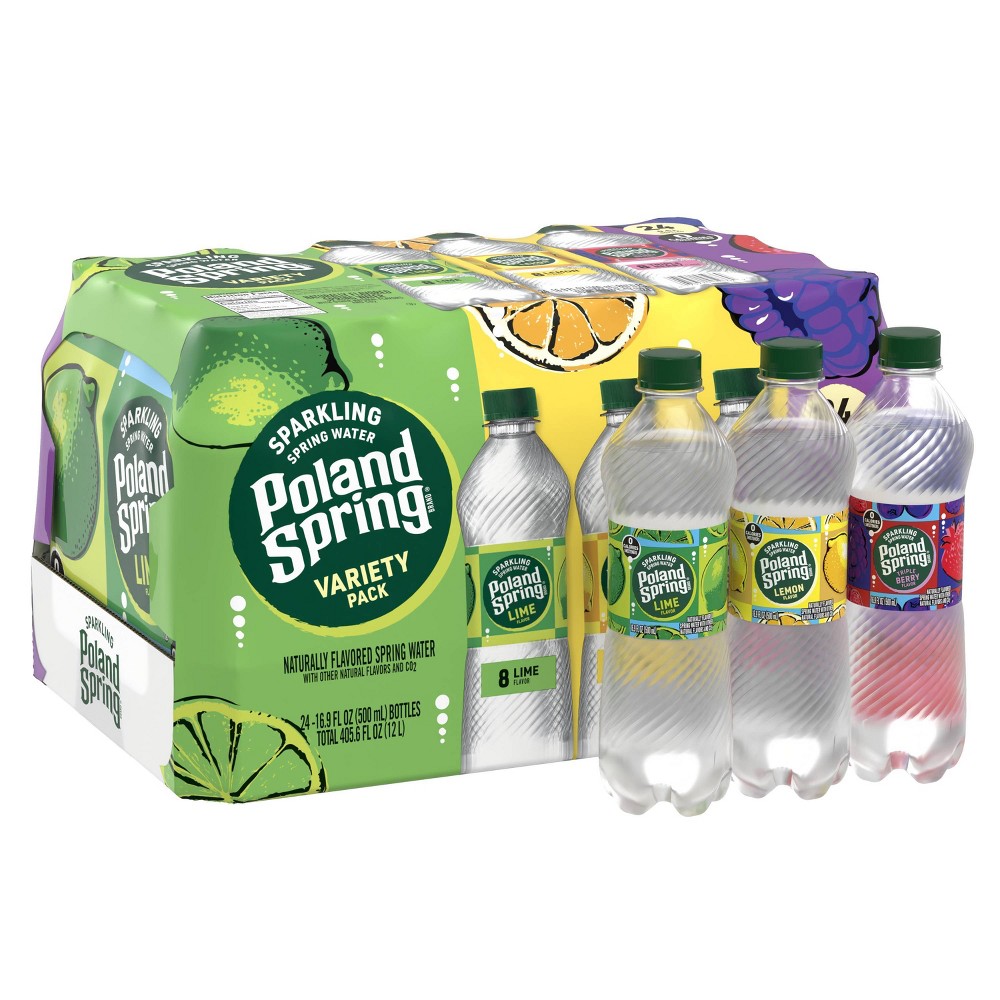 Poland Spring Rainbow Variety Pack Sparkling Water - 24pk/0.5L Bottles