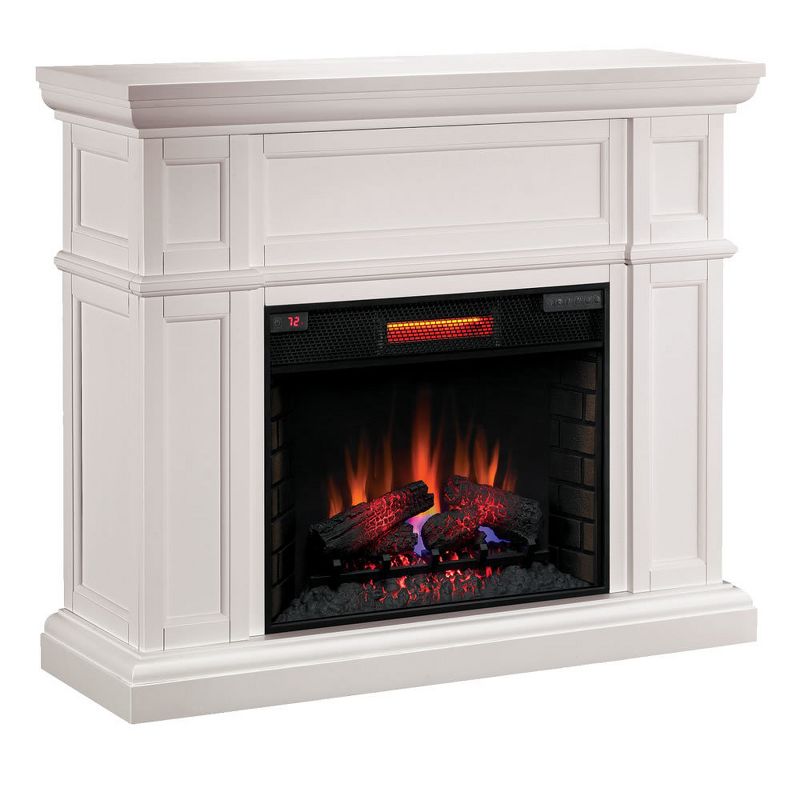 ClassicFlame Artesian 52'' Infrared Electric Fireplace Mantel Package - White, 28WM426-T401, 2 of 8