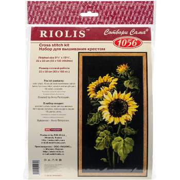 RIOLIS Counted Cross Stitch Kit 9.75"X19.75"-Sunflowers (10 Count)