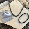 Adornia Men's Silver Tarnish Resistant 2-PIECE Franco Chain Necklace and Bracelet HOLIDAY Set. - 4 of 4