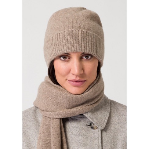 Style Republic 100% Pure Cashmere Women's Ribbed Cuff Beanie