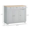 NicBex 2 Drawer Kitchen Island Cart with 2-Door Cabinet,Kitchen Island with Storage and Round Knob,Modern Kitchen Table,Island Table for Kitchen - 2 of 3