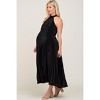 Pinkblush Black Pleated Maternity Halter Dress - 2 of 3