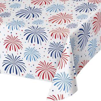 3ct Patriotic Pattern Disposable Plastic Tablecloths