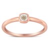 14K Rose Gold Plated Silver Diamond Accent Square Cushion Shaped Promise Ring - 2 of 4