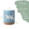 Elanze Designs Floral Cat Flowers Arrangement Kitten Ceramic Cork Bottom Sky Blue Large Capacity Utensil Holder Crock for Countertop Storage, Stylish - 2 of 4