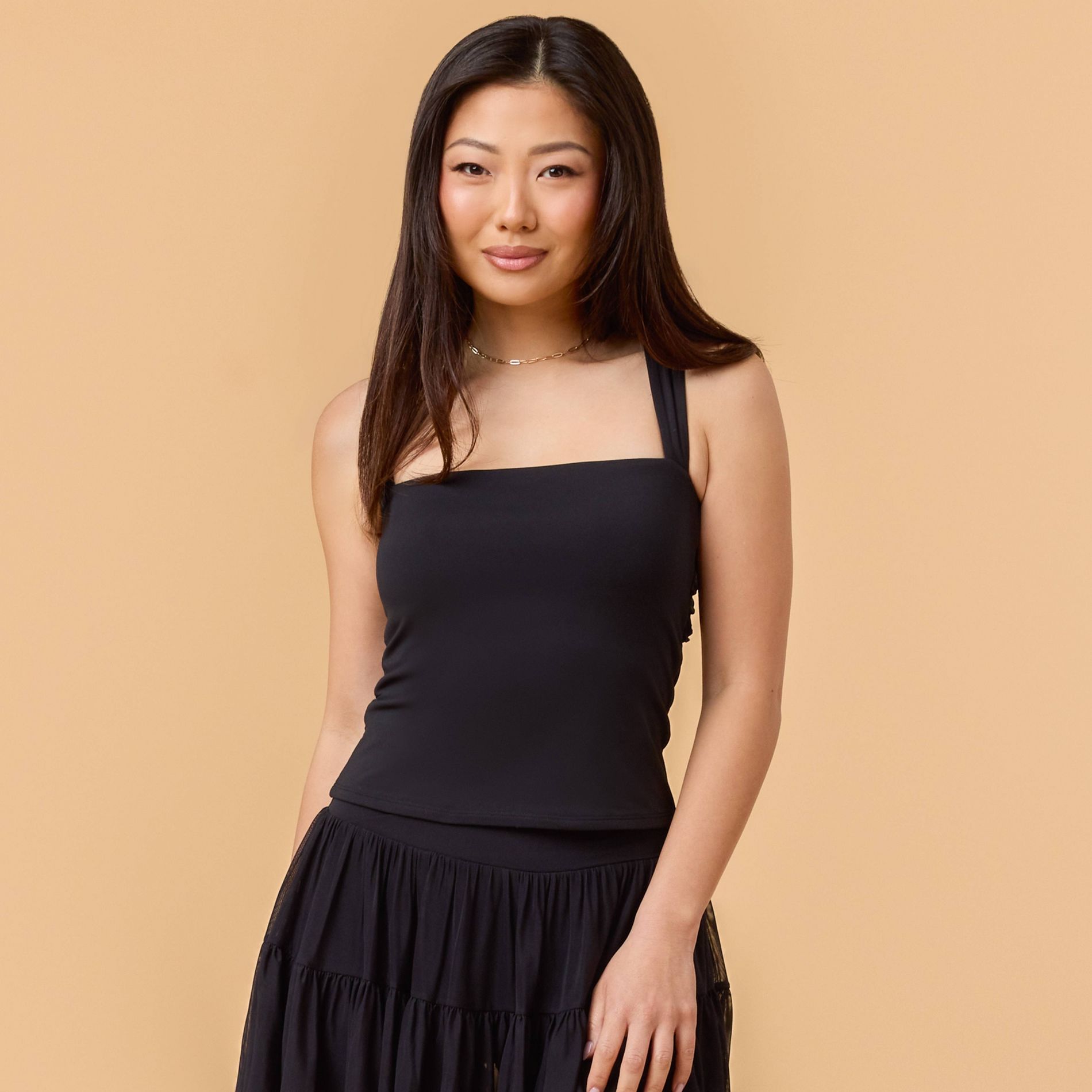 Blogilates Women's Mommy & Me Ruffle Back Tank Top